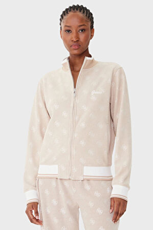 Guess Paulina Kadın Bej Aktif Sweatshirt V5BQ01K1902-COCB