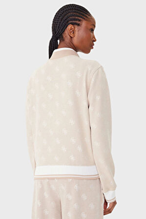 Guess Paulina Kadın Bej Aktif Sweatshirt V5BQ01K1902-COCB