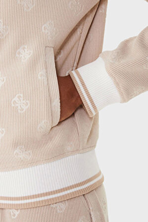 Guess Paulina Kadın Bej Aktif Sweatshirt V5BQ01K1902-COCB