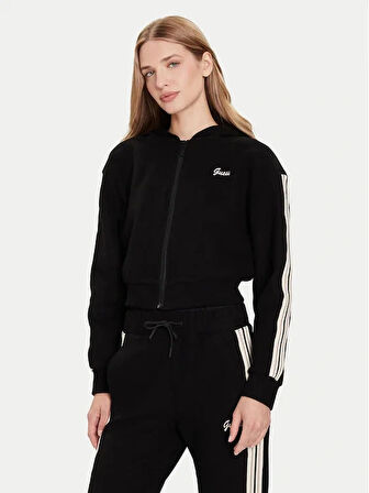 Guess Muriel Kadın Siyah Aktif Yün Karışımlı Sweatshirt V5BQ17KCX52-JBLK