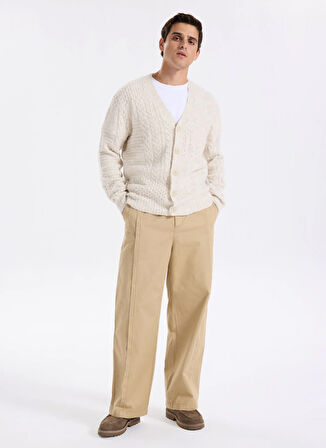 Guess Düz Ekru Erkek Hırka M5BR15Z0462-LOH Jeffry Erkek Yün Ka