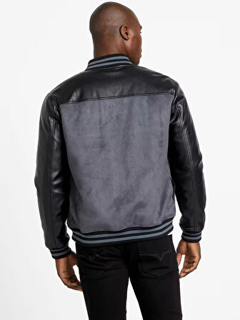 Guess Varsity Erkek Antrasit Bomber Ceket M5BL2BK1062-FJ7G