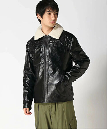 Guess Quilting Erkek Siyah Ceket M5BL2NW0390-JBLK