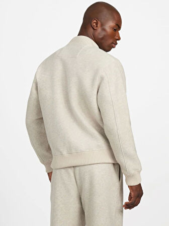 Guess Bomb Erkek Krem Yün Karışımlı Scuba Sweatshirt M5BQ22K7640-LOH