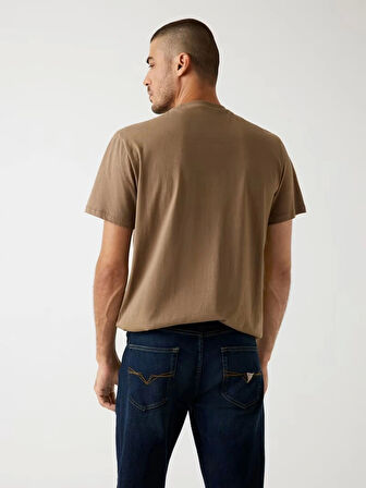 Guess Triangle Erkek Kahverengi Regular Fit T-Shirt M5BI04I3Z14-A13K