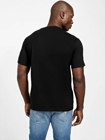 Guess Triangle Erkek Siyah Regular Fit T-Shirt M5BI04I3Z14-JBLK