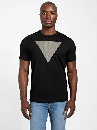 Guess Triangle Erkek Siyah Regular Fit T-Shirt M5BI04I3Z14-JBLK