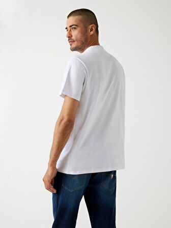 Guess Embroidery Erkek Beyaz Regular Fit T-Shirt M5BI09K8FQ4-G011