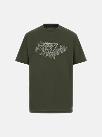 Guess Embroidery Erkek Yeşil Regular Fit T-Shirt M5BI07I3Z14-A81U