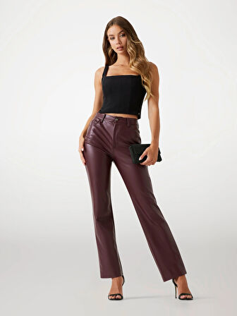 Guess Euphoria Kadın Kahverengi Regular Fit Pantolon W5BB75K8S30-G1G5