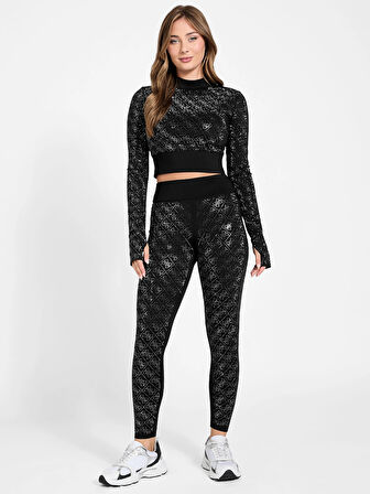 Guess Mock Kadın Siyah Top W5BP48K7182-JBLK