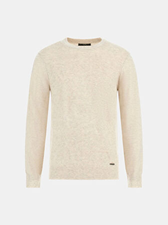 Guess Jamaar Erkek Krem Yün Karışımlı Triko M5BR08Z0432-LOH