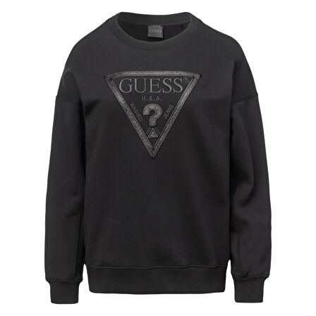 Guess Glitter Kadın Siyah Sweatshirt W5BQ11KC8I1-JBLK