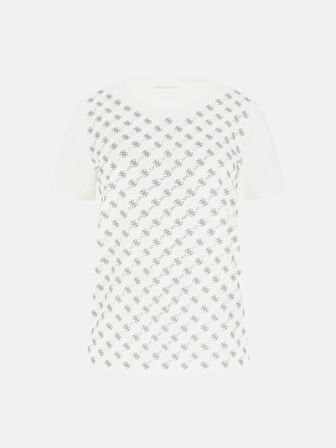 Guess Allover Kadın Beyaz Regular Fit T-Shirt W5BI21I3Z14-G011