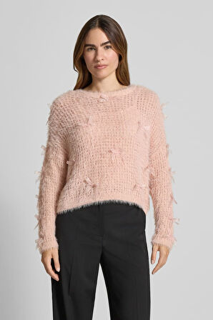 Kadın Yarım Balıkçı Yaka Triko Kazak - Pembe | L