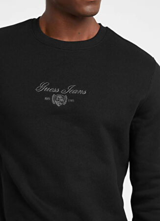 Guess Jeans Bisiklet Yaka Siyah Erkek Sweatshırt M5BQ35K9V31-JBLK Guess Jeans Erkek