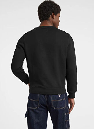Guess Jeans Bisiklet Yaka Siyah Erkek Sweatshırt M5BQ35K9V31-JBLK Guess Jeans Erkek