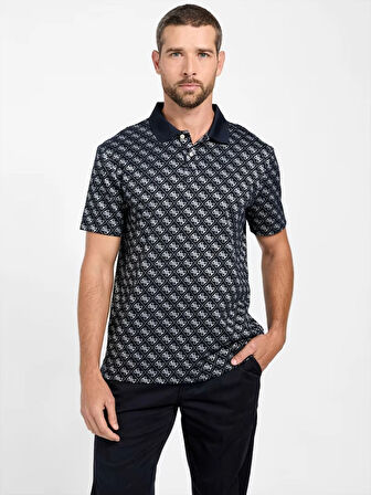 Guess Jacquard Erkek Antrasit Regular Fit Polo T-Shirt M5BP09K0911-FBDU
