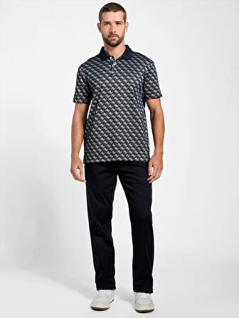 Guess Jacquard Erkek Antrasit Regular Fit Polo T-Shirt M5BP09K0911-FBDU