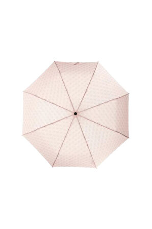 Kadın Monogram Desenli Otomatik Katlanır Şemsiye - Pembe | undefined