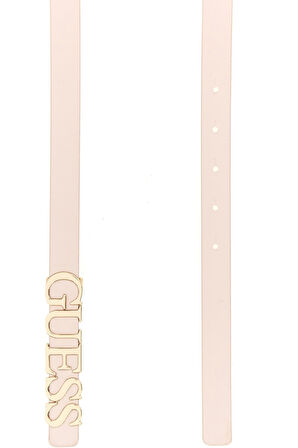 Kadın Yazı Tokalı Kemer - Krem | XS