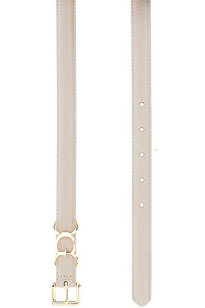 Kadın Harf Aksesuarlı Kemer - Gri | S