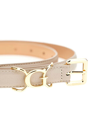 Kadın Harf Aksesuarlı Kemer - Gri | S