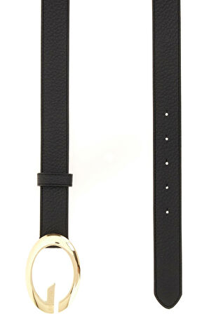 Kadın Harf Tokalı Kemer - Siyah | L