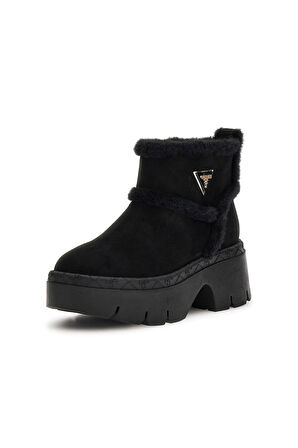 Kadın Bridgete Kürk Astarlı Platform Bot - Siyah | 39