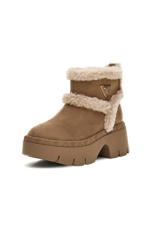 Kadın Bridgete Kürk Astarlı Platform Bot - Natural | 36