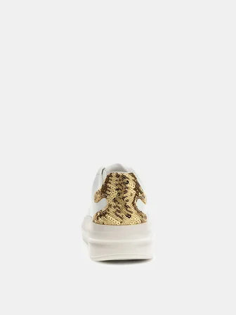 Guess Elbina10 Kadın Beyaz Altın Deri Sneaker FLFE10ELE12-WHIGO