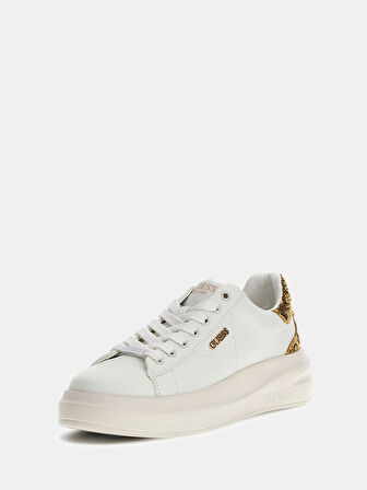 Guess Elbina10 Kadın Beyaz Altın Deri Sneaker FLFE10ELE12-WHIGO