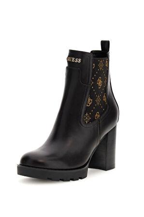 Kadın Nealle Monogram Desenli Kalın Topuklu Chelsea Bot - Kahverengi | 38