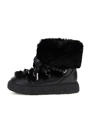 Kadın Unessa Kürk Detaylı Platform Bot - Siyah | 39