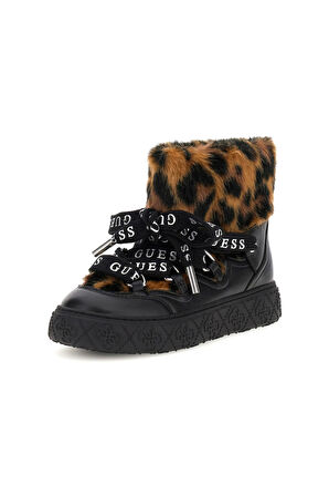 Kadın Unessa Leopar Desenli Kürk Detaylı Bot - Mix | 40
