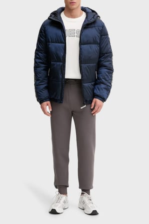 Guess Arlo Kapitoneli Regular Fit Kapüşonlu Şişme Mont Z5BL17WO06I Erkek MONT Z5BL17 WO06I G7R1 MAVİ