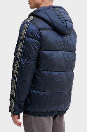 Guess Arlo Kapitoneli Regular Fit Kapüşonlu Şişme Mont Z5BL17WO06I Erkek MONT Z5BL17 WO06I G7R1 MAVİ