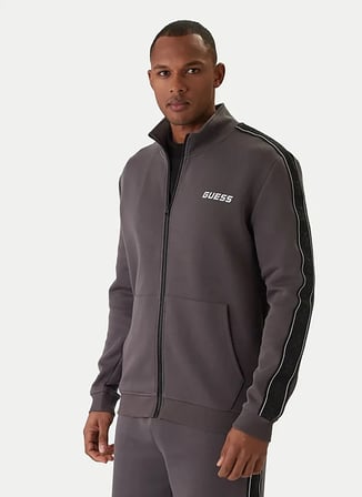 Guess Fermuarlı Yaka Antrasit Erkek Sweatshırt Z2YQ10KB3P2-G9I4 Antrasit Sweatshir