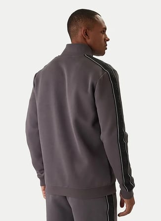 Guess Fermuarlı Yaka Antrasit Erkek Sweatshırt Z2YQ10KB3P2-G9I4 Antrasit Sweatshir