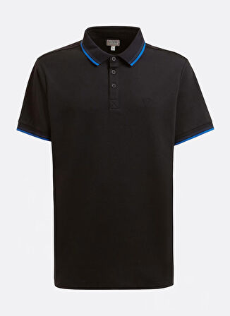Guess Polo Yaka Düz Siyah Erkek T-Shirt M2GP34KARS0_ES SS SPORTS PIQUE T -
