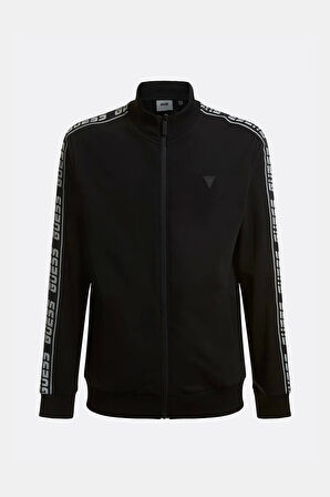 Guess Erkek Siyah Dik Yaka Zip Ceket