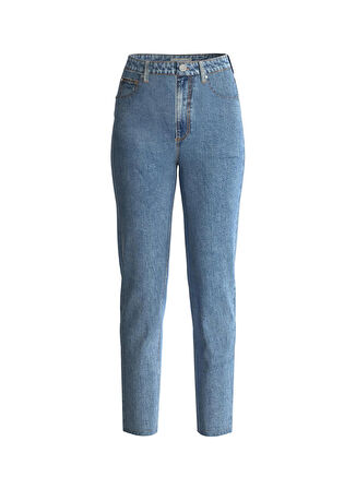 Guess Normal Bel Ankle Paça Mom Fit Mavi Kadın Denim Pantolon W2YA21D4NH5AUMD
