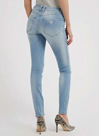 Guess Normal Bel Normal Paça Skinny Fit Mavi Kadın Denim Pantolon W2YA46D4Q01-CLH1