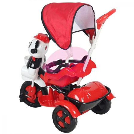 Babyhope Little Panda Kontrollü Bisiklet Kırmızı Siyah
