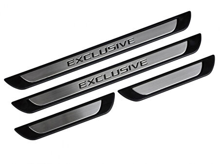 S-Dizayn VW T-Roc Krom Kapı Eşik Koruması Exclusive Line 4 Prç. 2019-2021