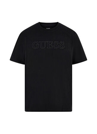 Guess Siyah Erkek Bisiklet Yaka T-Shirt Z2YI11J1314JBLK-SS ALPHY T-SHIRT -