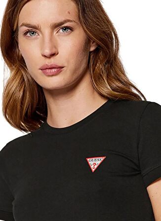 Guess Bisiklet Yaka Siyah Kadın T-Shirt W2YI44J1314-JBLK