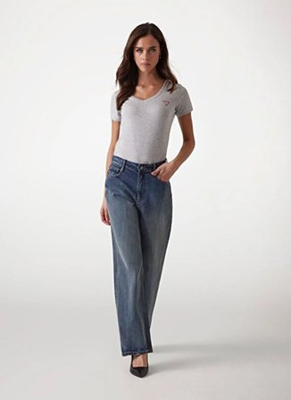 Guess Gri Kadın T-Shirt W2YI45J1314-LMGY