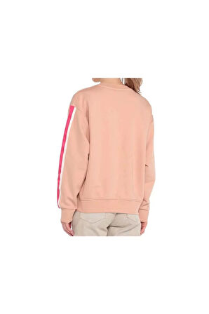Guess  Yanları Çizgili Logolu Kadın Sweatshirt