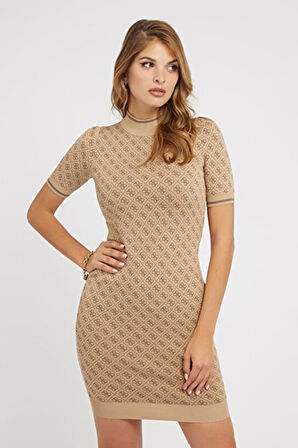 Kadın Lise Triko Elbise - Kahverengi | XS
